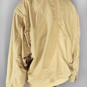 Vintage men's bomber jacket, yellow oversized jacket image 5