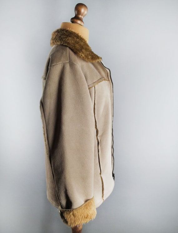 Vintage faux shearling jacket - image 5