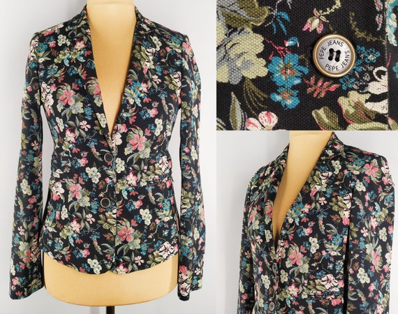 vintage floral blazer