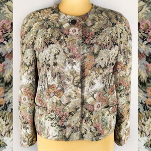 Vintage 90s CHICO'S Gobelin Tapestry Fabric Jacket Blazer Vintage 90s CHICO'S Gobelin Tapestry Fabric Jacket Blazer
