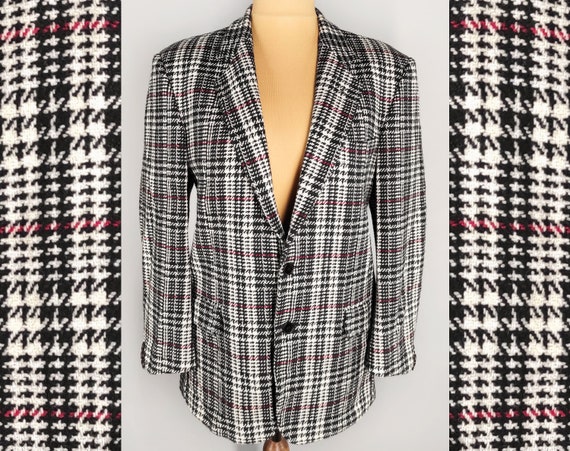 TheCursedCloset Italian Plaid Men s Blazer Oversized Vintage Suit Jacket