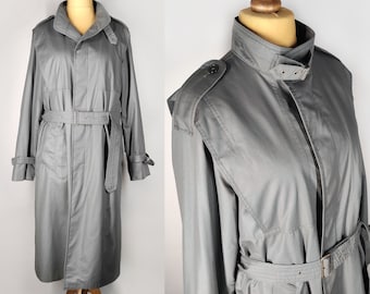 Langer Vintage Trenchcoat mit Gürtel, Gürtel Herren 80er Jahre Mantel