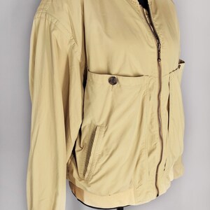 Vintage men's bomber jacket, yellow oversized jacket image 3