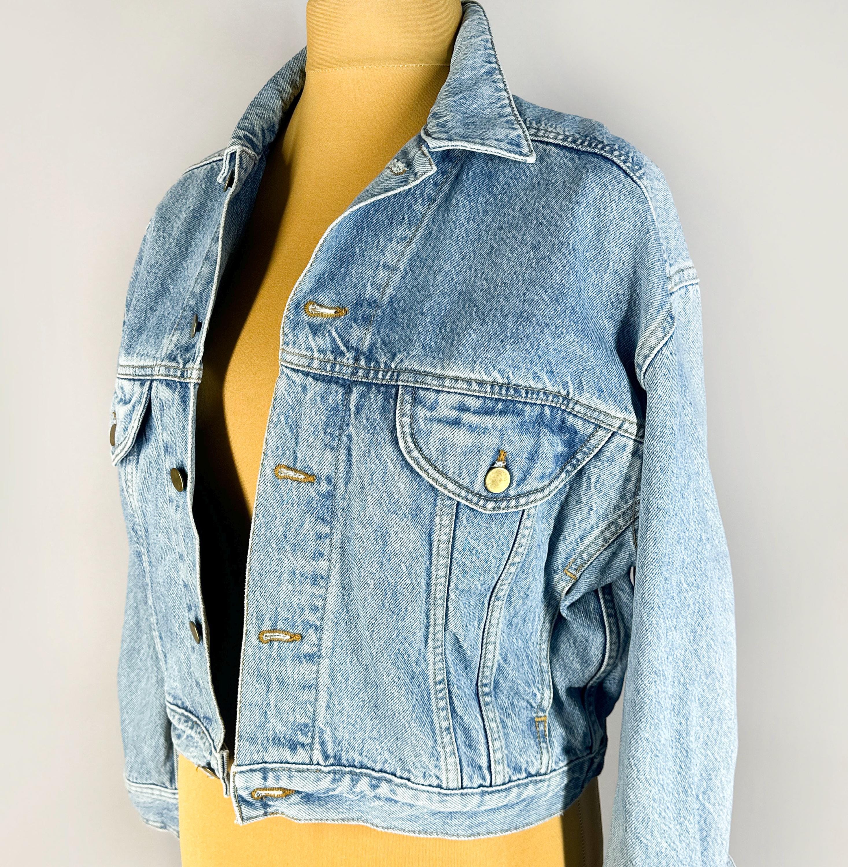 【BOK PLACE】Vintage Washing Pocket Crop Denim Jacket WOMR1064-