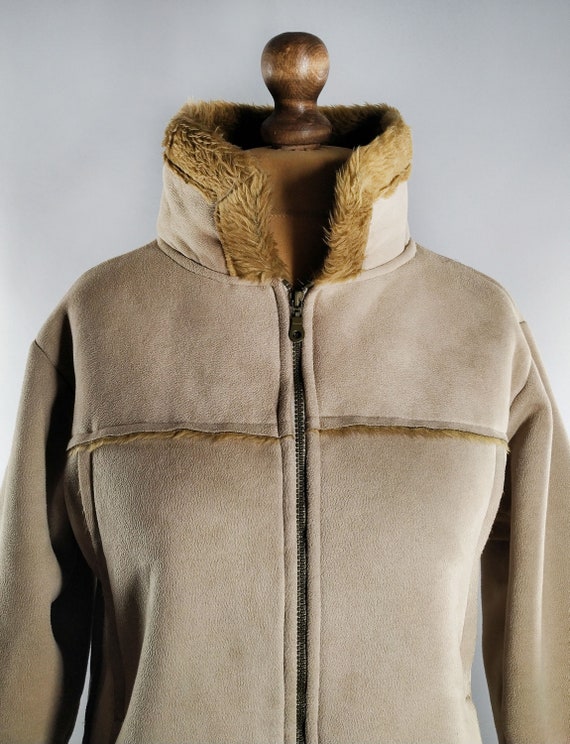 Vintage faux shearling jacket - image 4