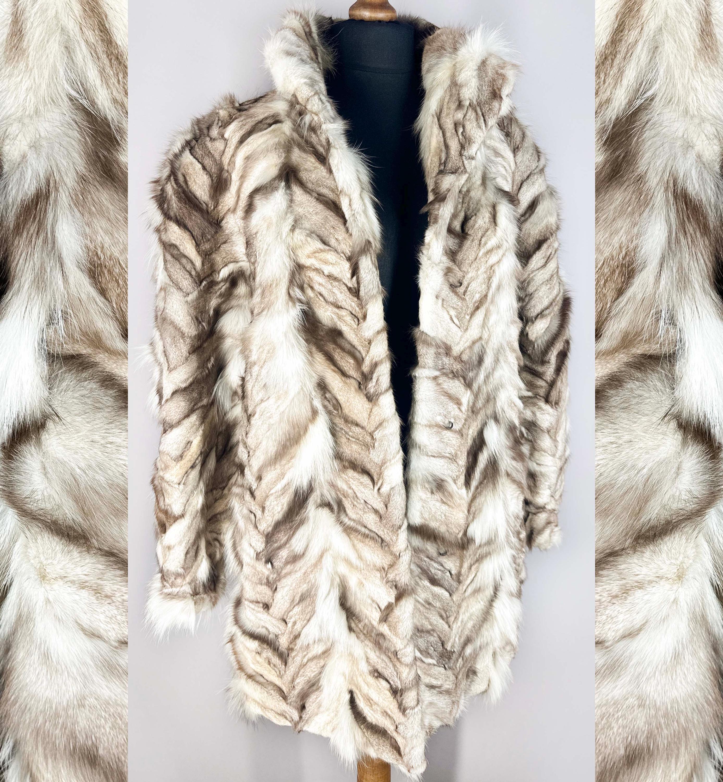 Patchwork Fur Coat - Etsy