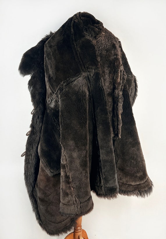 Vintage sheepskin coat, women's afghan coat, long… - image 9