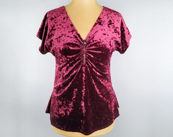 Vintage red velvet top