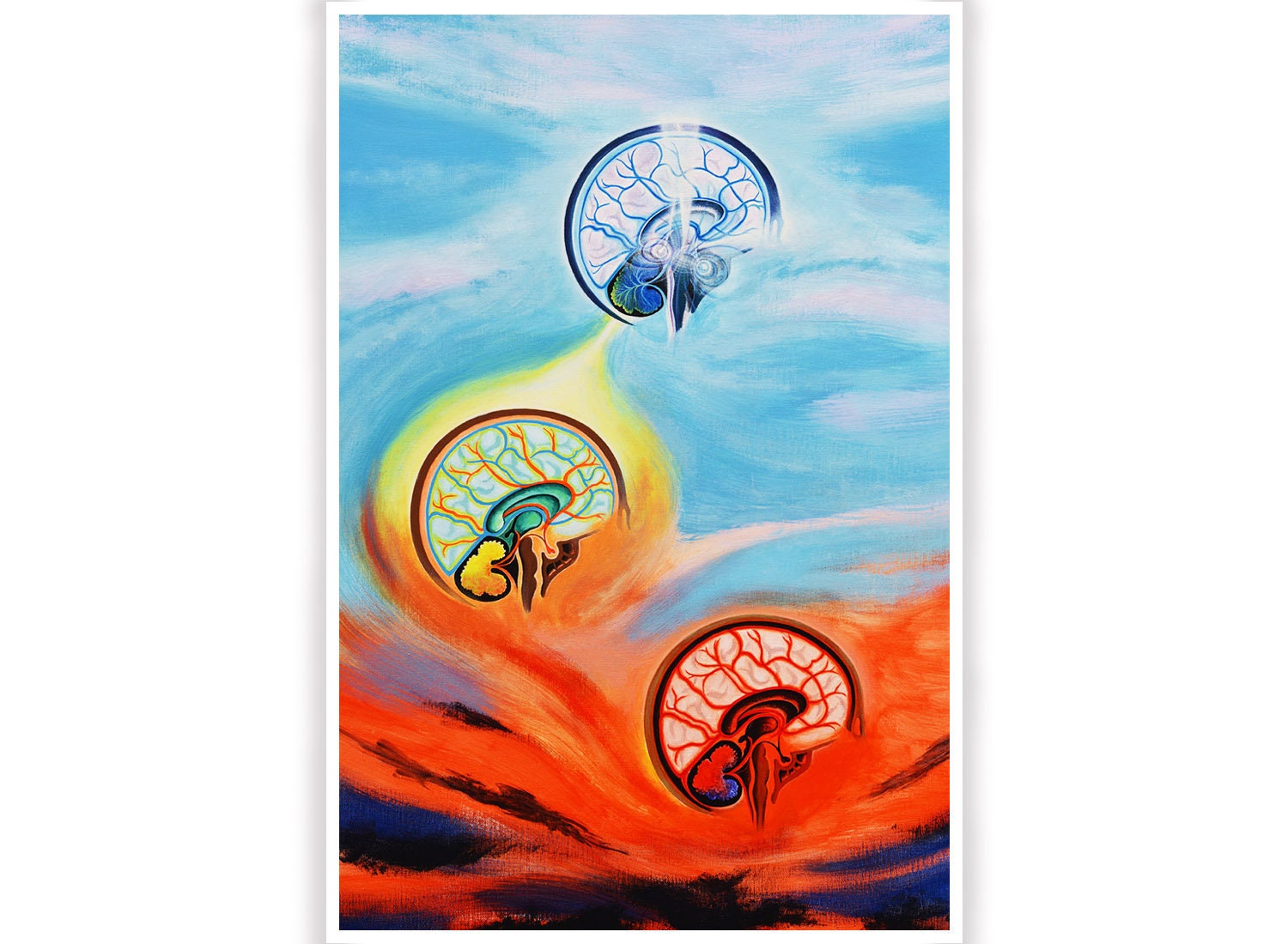 Art Méditatif, Espace de Vie, Pensée Positive, Chakra Art, Plein Conscience, Yoga Affiche, Paix Inté