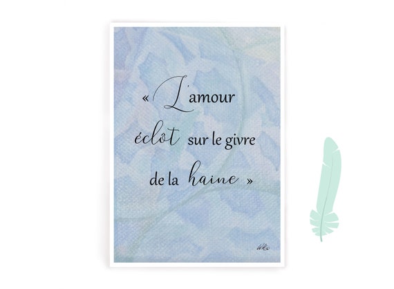 Citation Meditatif Citation Amour Citation Francais Phrase Etsy France