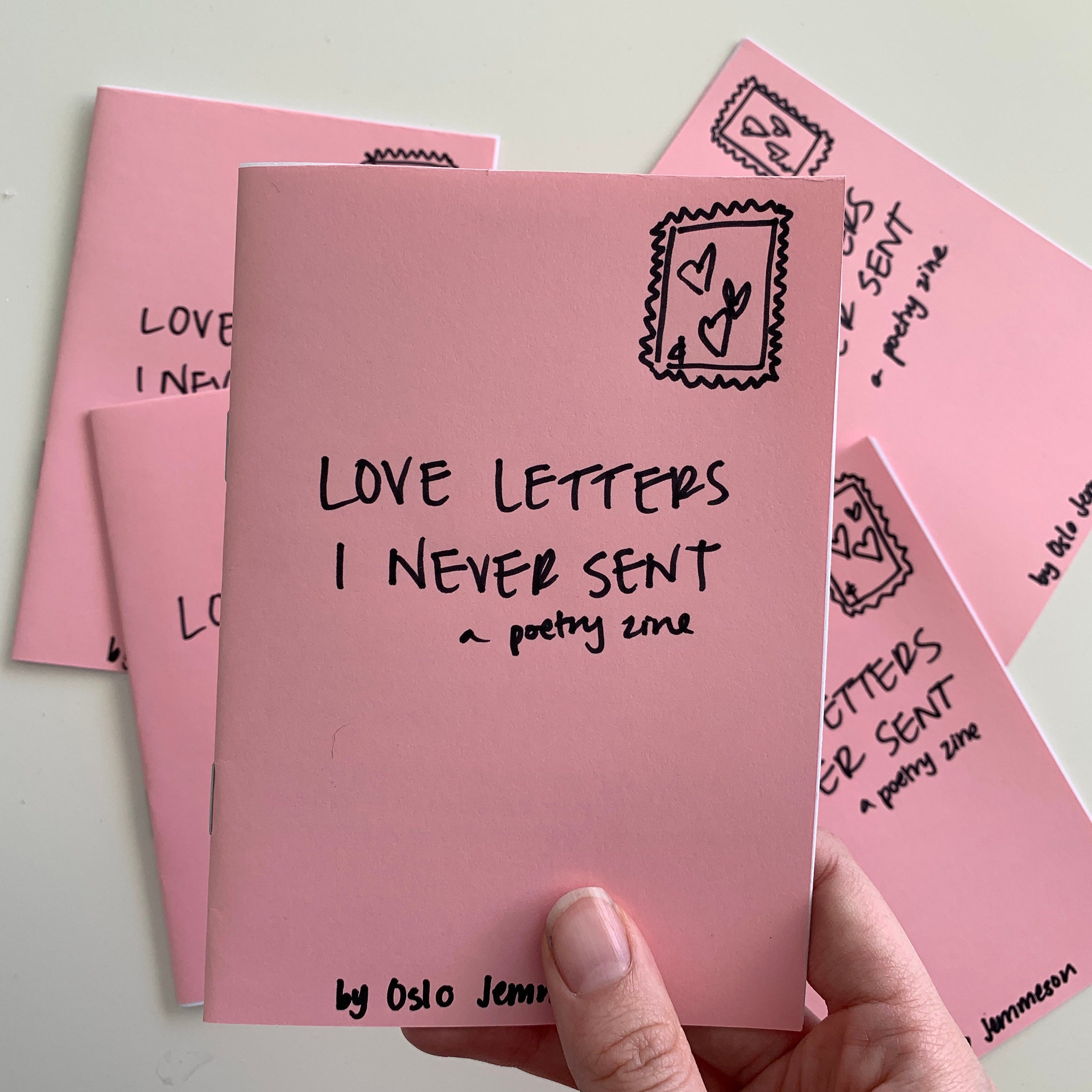 Love Letters I Never Sent | A Poetry Zine by Oslo Jemmeson - Etsy, image size:2250x2250
