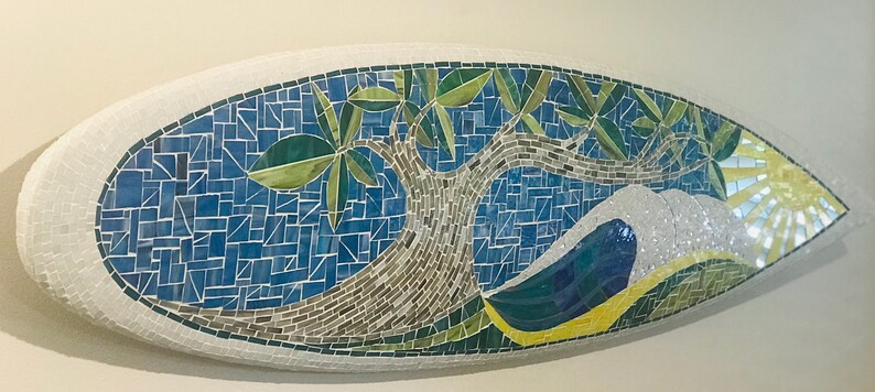 Mosaic Surfboard Wall Art - Wooden Surfboard Wall Art Australia Mosaic Surfboard Wall Art - Wooden Surfboard Wall Art Australia