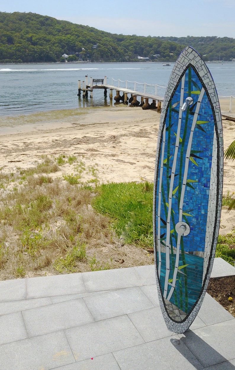 Outdoor Shower, Garden Art, Wall Art ,home Decor, Shower, Art, Mosaic