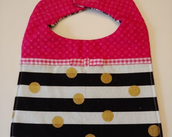 Striped Bib | Reversible Bib | Toddler Bib