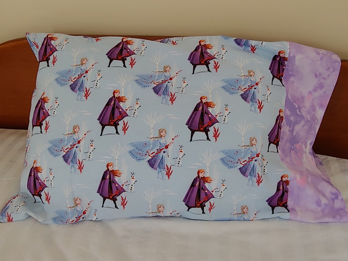 Frozen Pillow Case Elsa Anna Pillow Case Standard Pillow Etsy