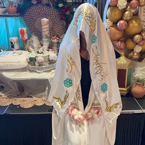 Elegant Islamic Wedding Decor: Personalised Bridal Pillows, Henna Decorations and Nikah Essentials ديكورات مهر وكتب كتاب باسماء العرسان حنه