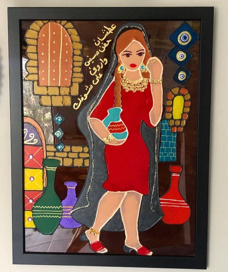 Hand painted traditional wall art/ Traditional Middle Eastern Etsy