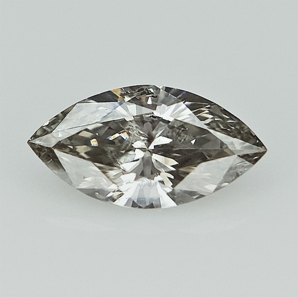 Diamante de color natural, Diamante gris de talla brillante marquesa 0,11 CTS