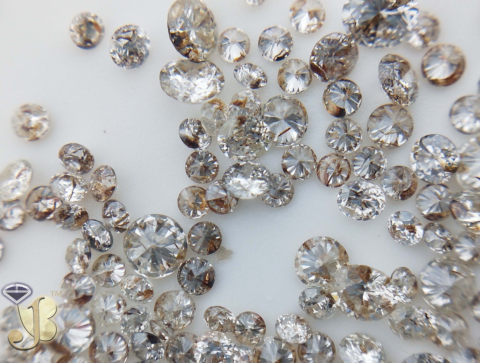 Loose red inclusion diamond Vintage setting stone diamonds Etsy