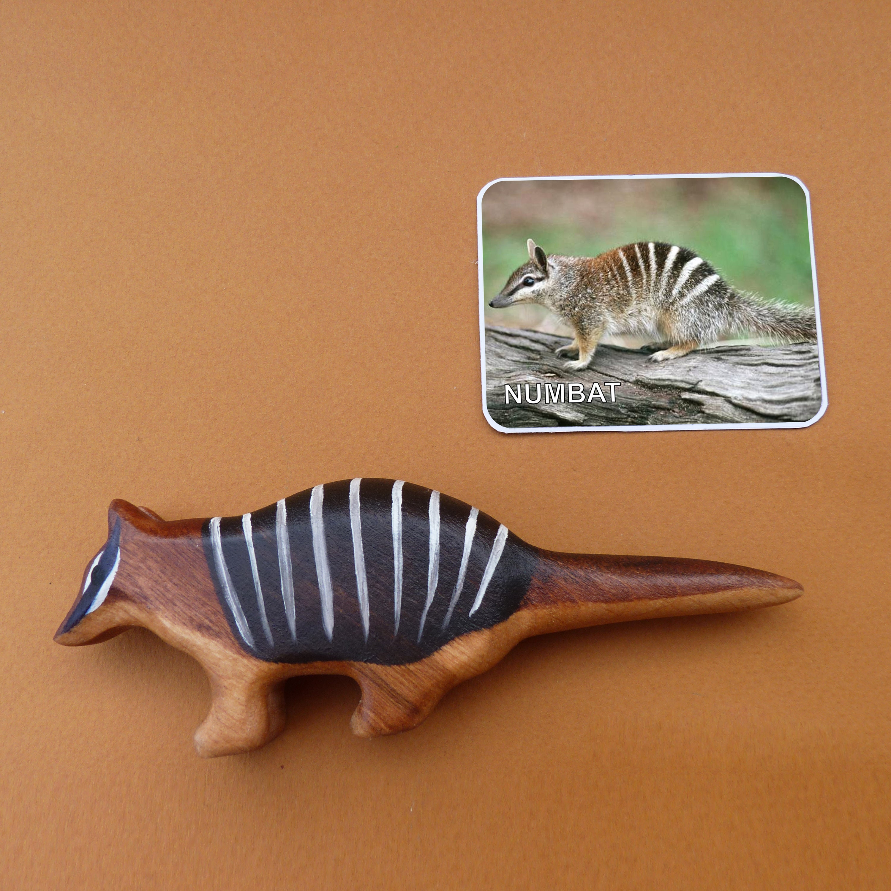 Wooden numbat toy Wood numbat figurine Australian animals Gift Etsy
