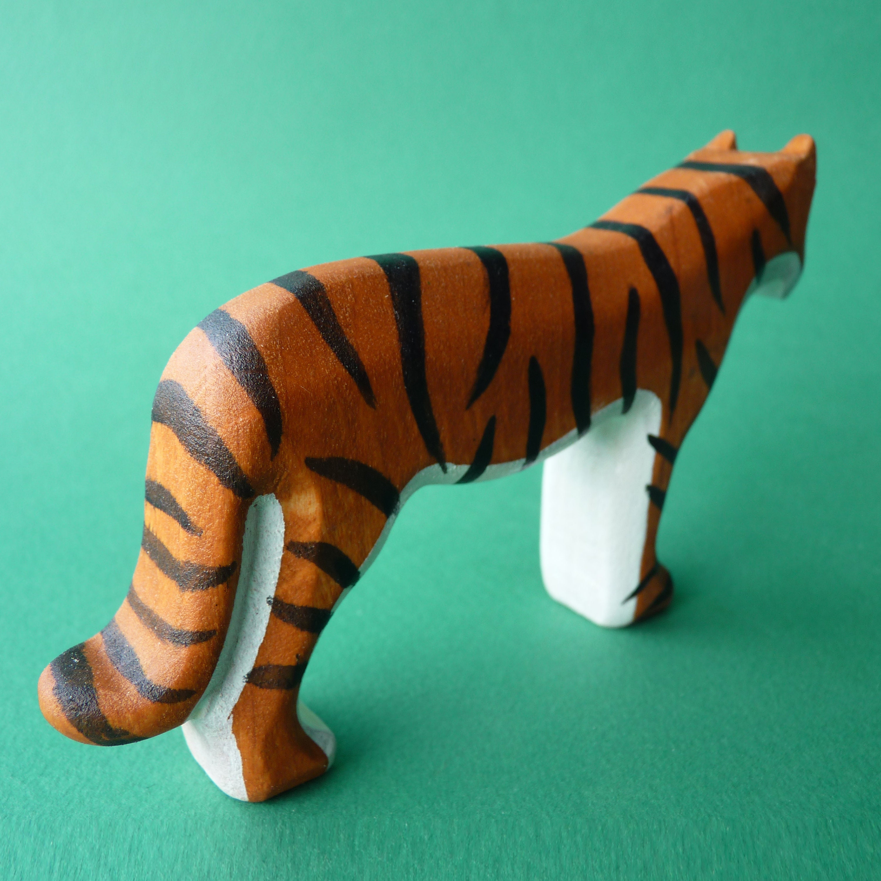 Wooden Tigress Figurine Wooden Tiger Wooden Animals Etsy