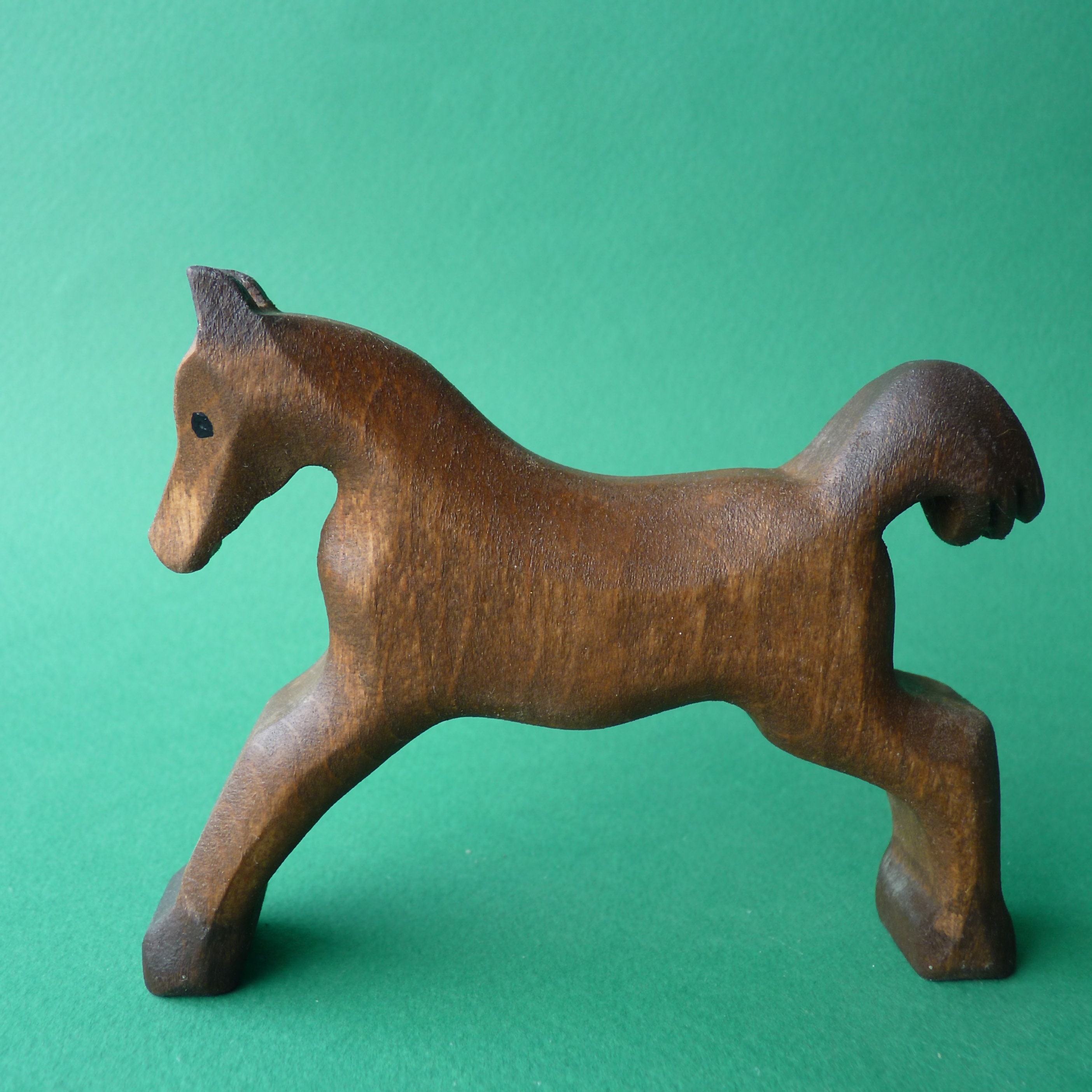 Wooden Horse Toy Foal Figurine Wooden Animals Farm Etsy