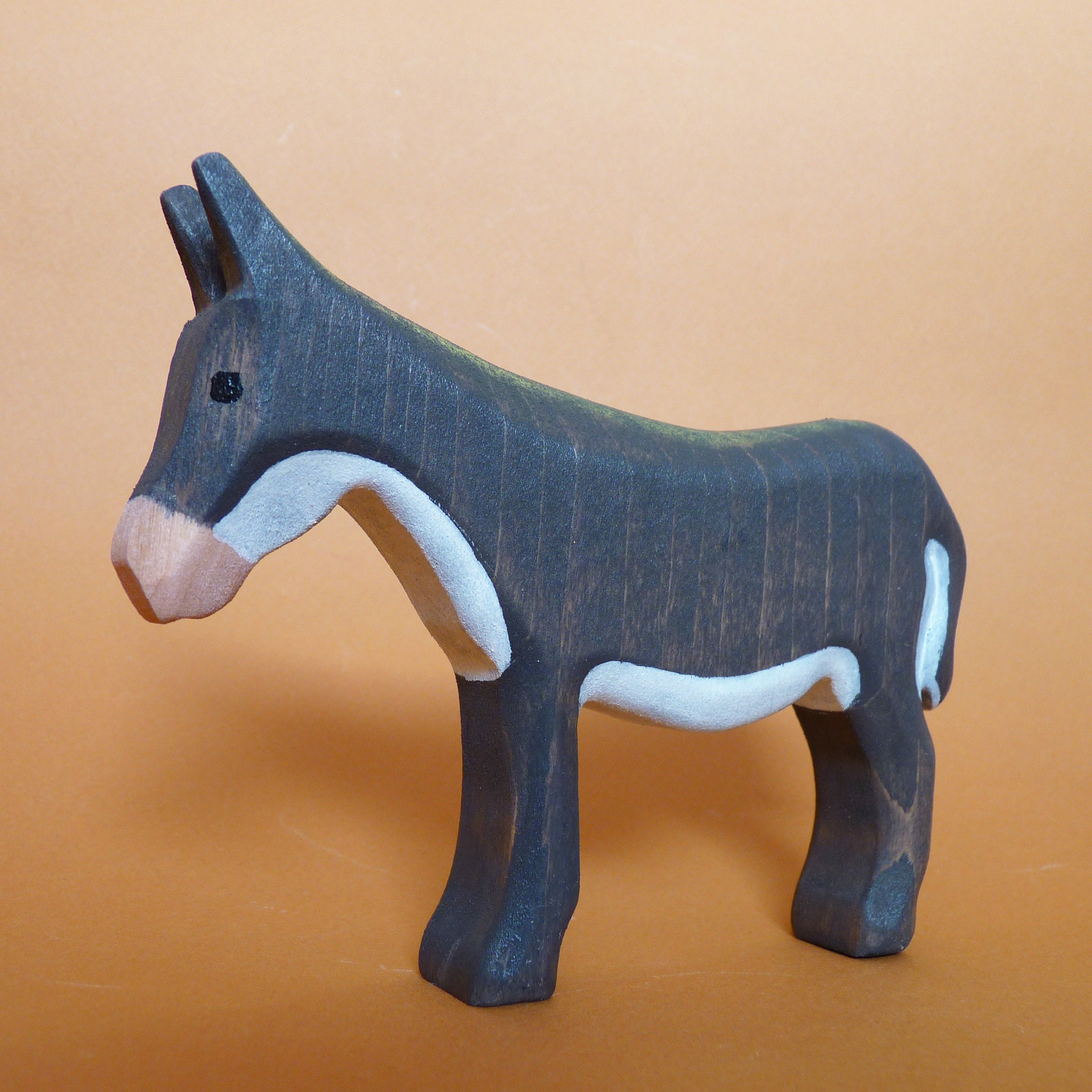 Wooden Donkey Figurine Wooden Animals Wooden Toy Farm Etsy