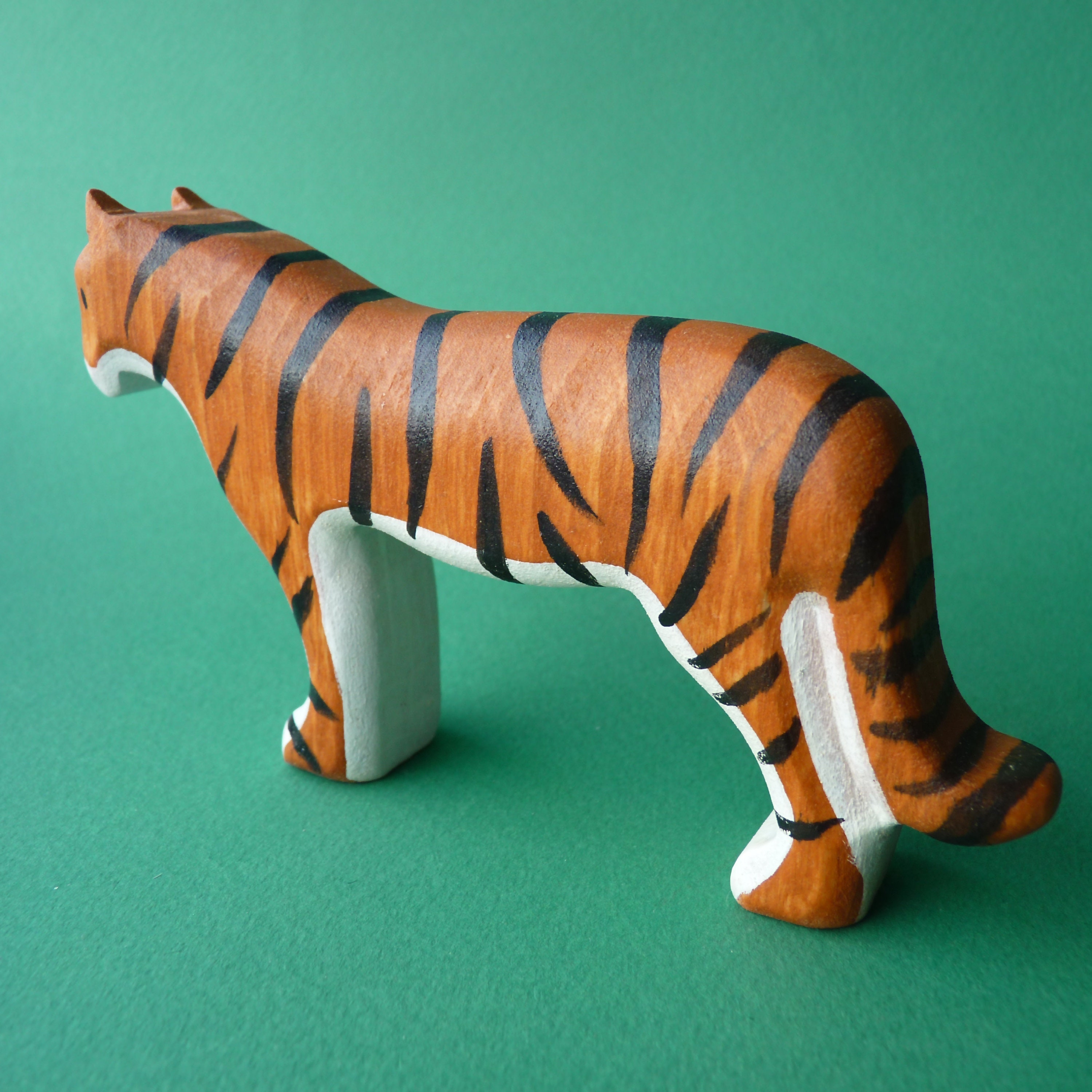 Wooden Tigress Figurine Wooden Tiger Wooden Animals Etsy
