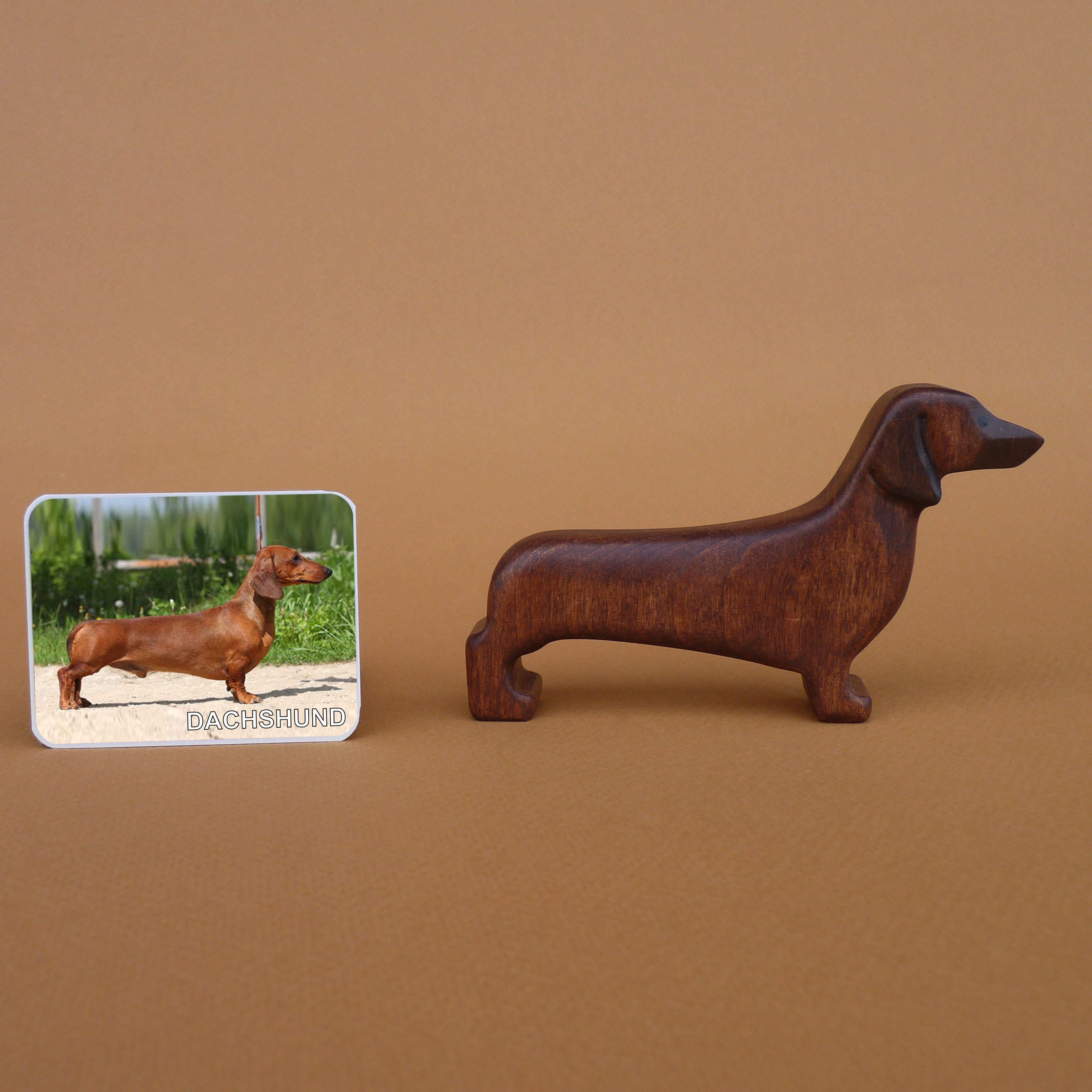 Wooden dachshund toy Dachshund figurine Wooden dog Wooden Etsy