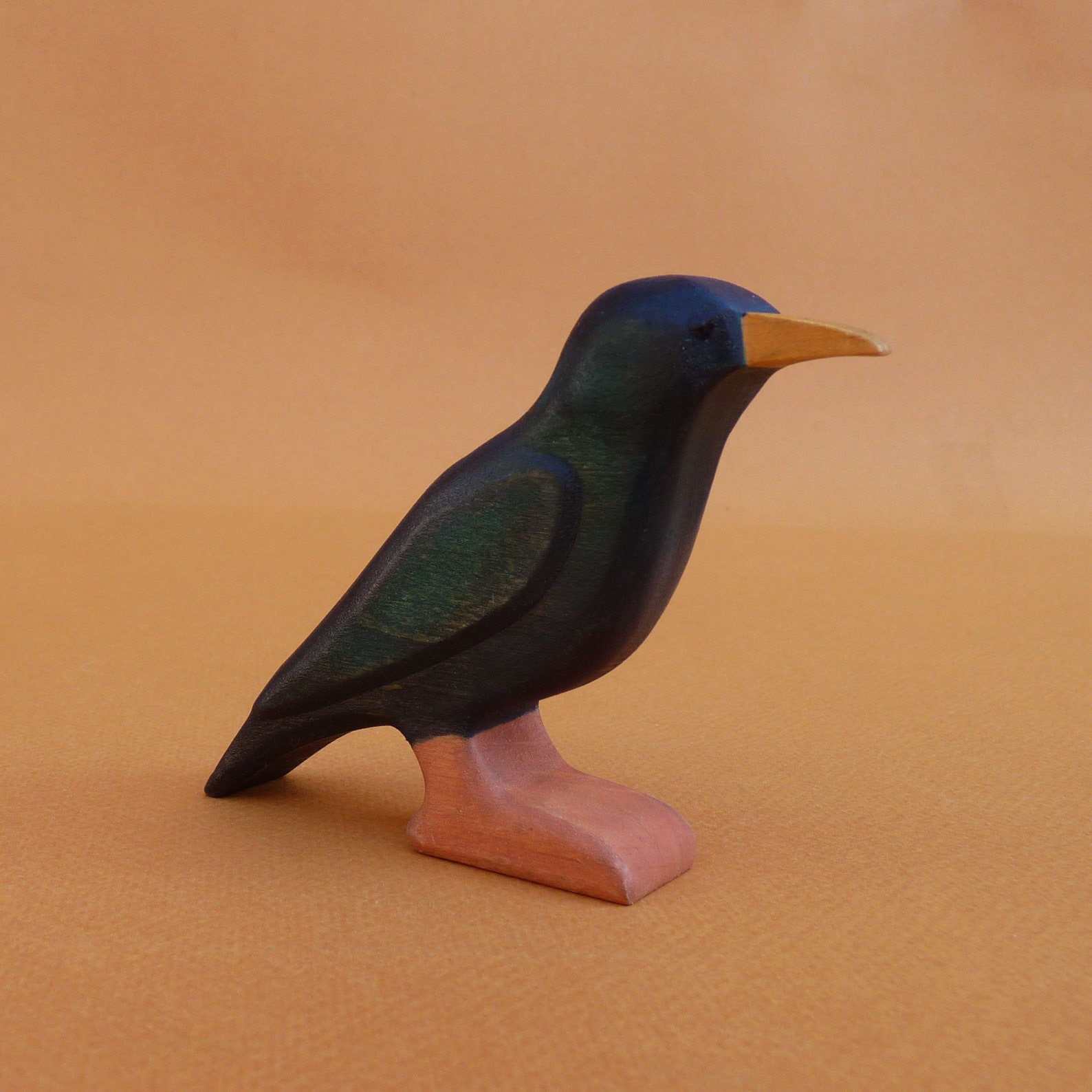Wooden starling toy Wood bird figurine Wooden bird toy Etsy