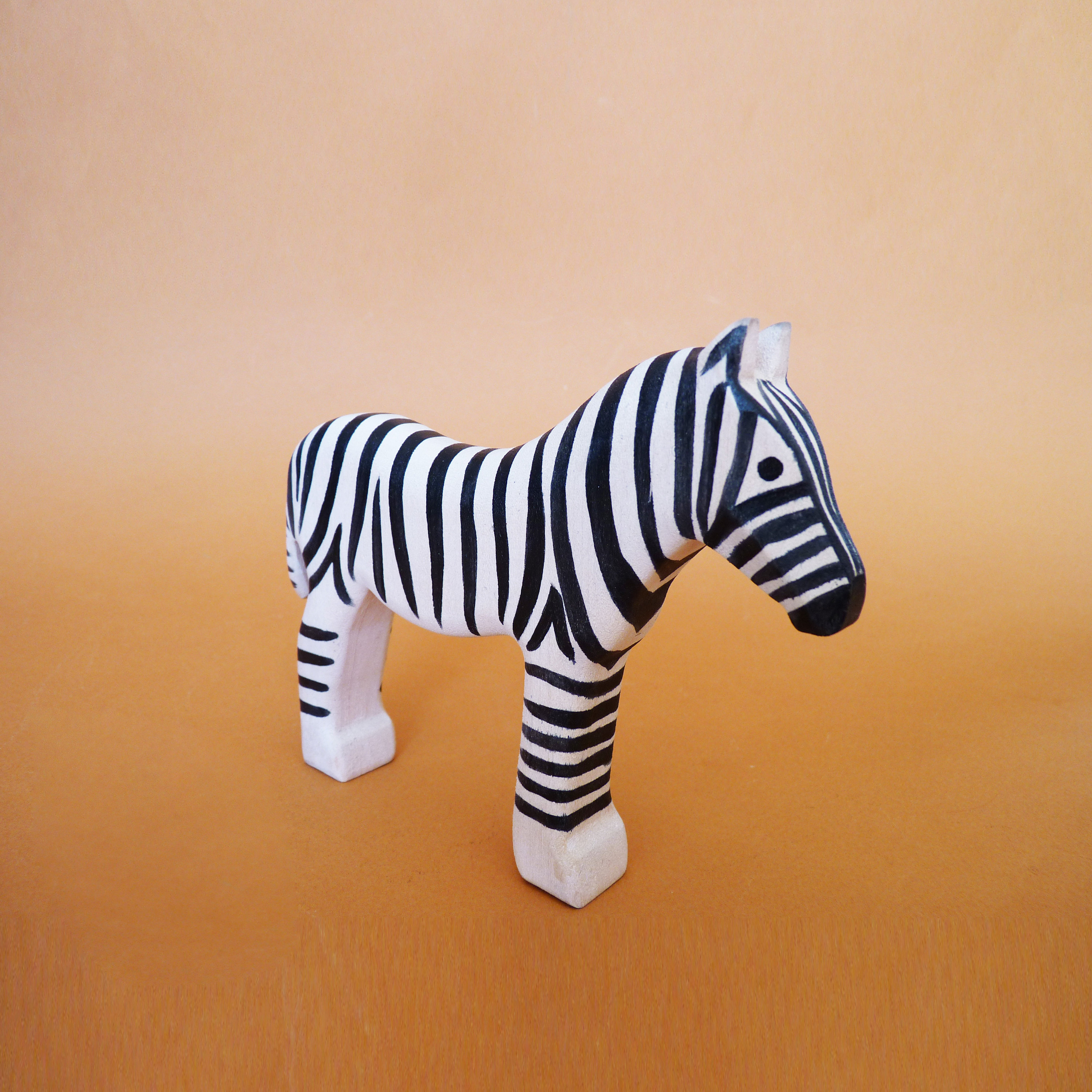 Wooden Zebra Wooden toy Zebra figurine Wooden animals Wild Etsy