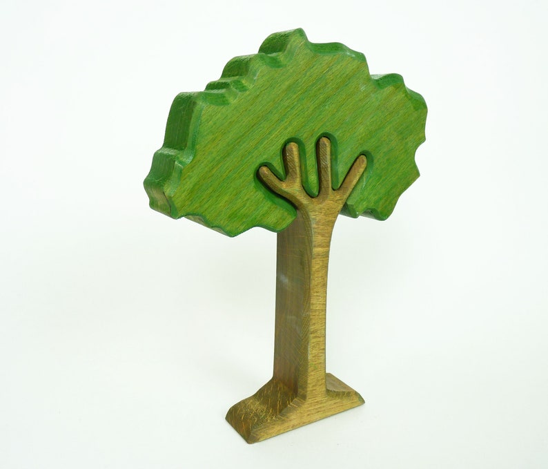 Tree Toy Woodland Tree Wooden Tree figurines Large Wooden Tree | Etsy