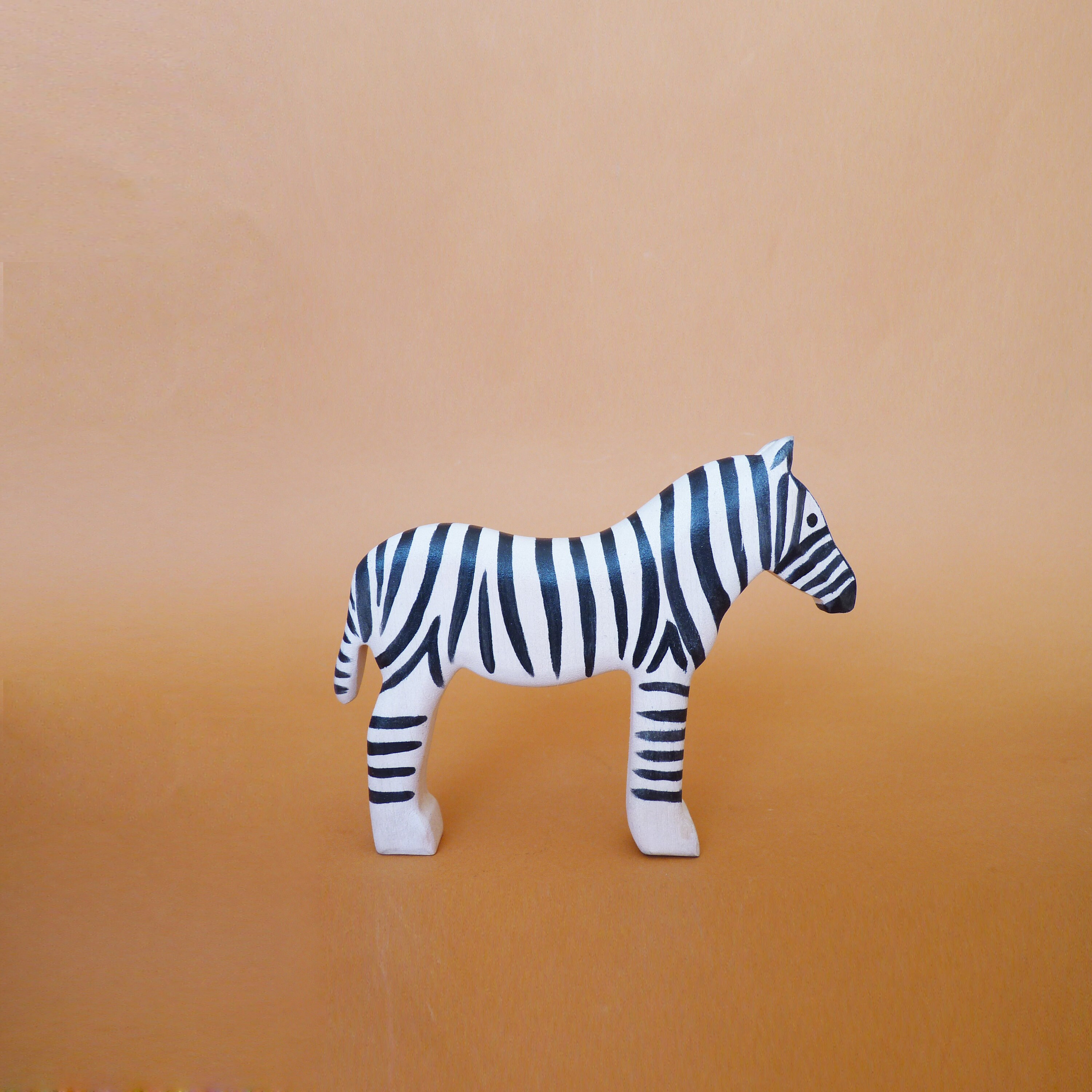 Wooden Zebra Wooden toy Zebra figurine Wooden animals Wild Etsy