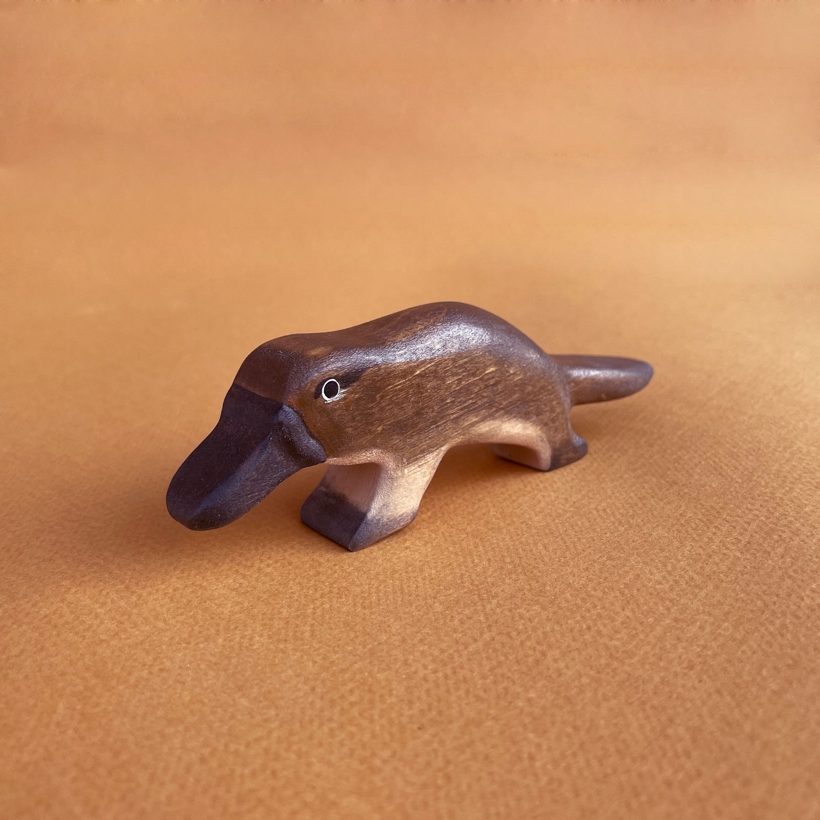 Wooden Platypus figurine Australian animals Platypus toy Etsy
