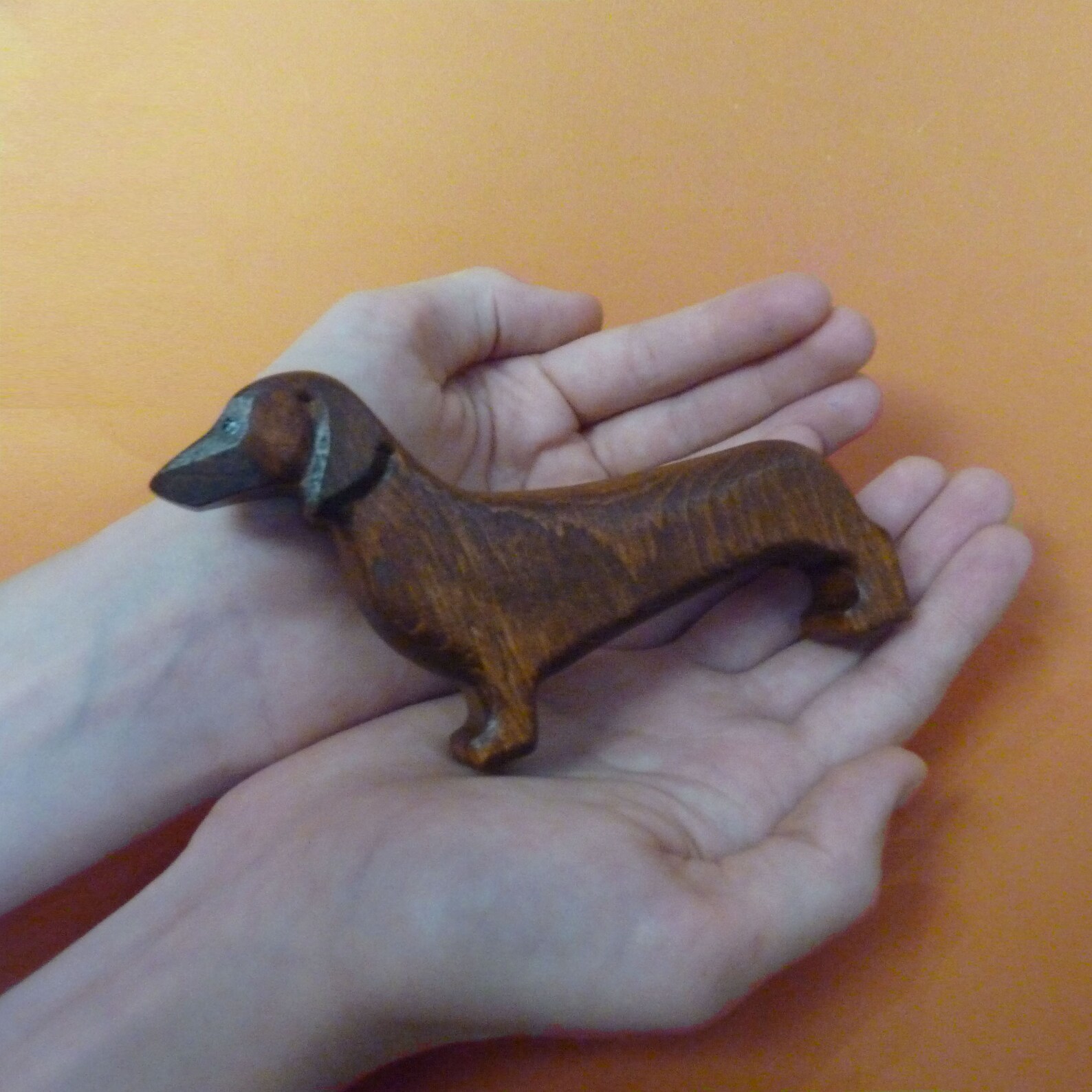 Wooden dachshund toy Dachshund figurine Wooden dog Wooden Etsy