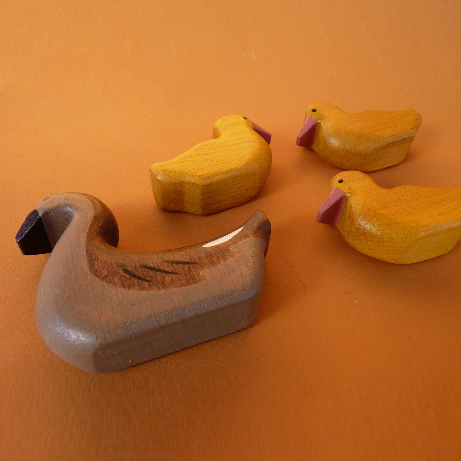 Wooden Duck Toy duck 3 Ducklings wooden Animals Farm Etsy