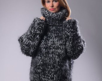 Super Chunky Turtleneck Sweater, Thick Wool Sweater, Bulky