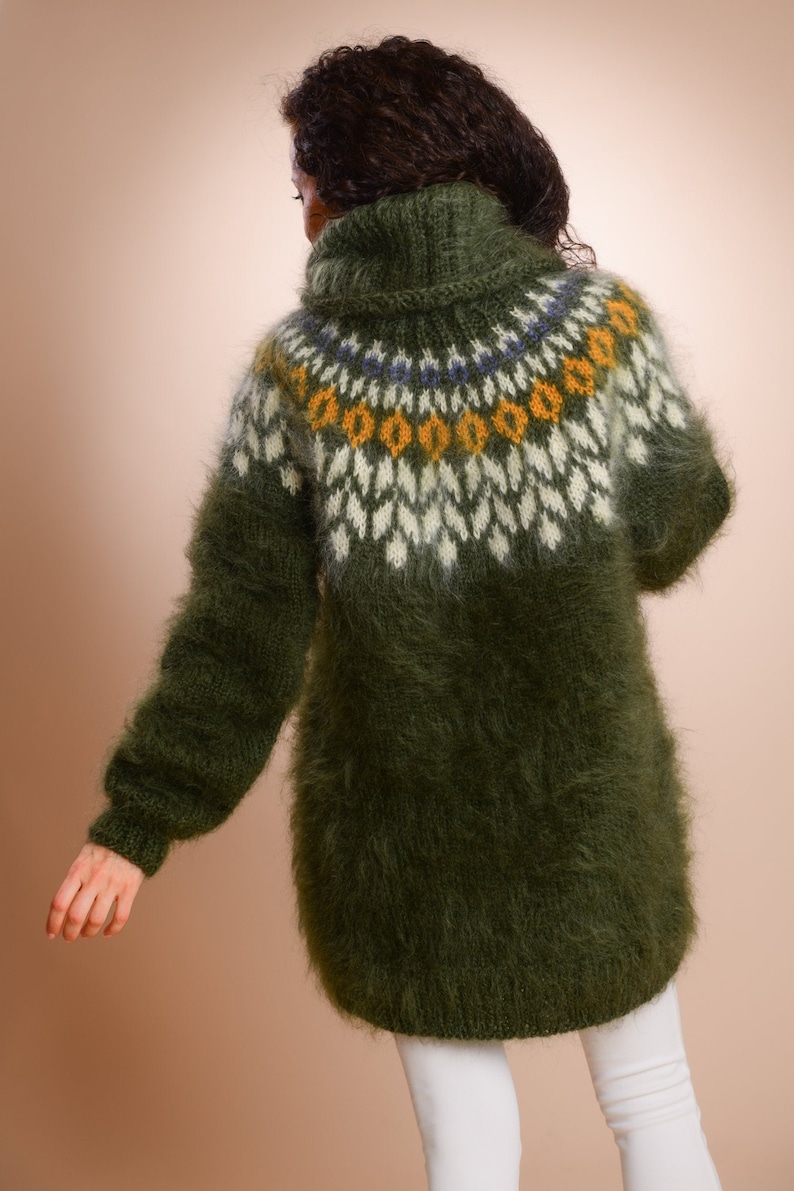 Wollen trui, IJslandse trui, heren mohair wollen trui Etsy Nederland