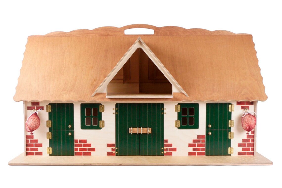 Wooden Toy Horse Stable Etsy