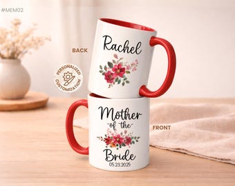 Mother of the Bride Gift Mug, Custom Mother Wedding Gift, Personalized Wedding Gift for Mother, Mother Of The Bride Gift, Wedding (#MEM02)
