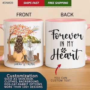 Personalized Dog Memorial Gift and Fall Season Background and More, Dog Lover Gift,Custom Dog Mug,They Still Talk About You,Dog Mom (#DNM39)
