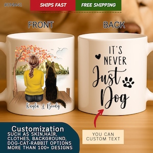 It&#39;s Never Just a Dog, Personalized Dog Lover Gift, Life is better with Friends, Custom Dog Mom Mug, Personalized Best Friend Gift