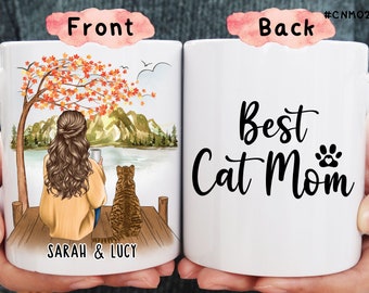 Custom Cat Mom Mug, Cat Mother Mug, Cat Mom Gift, Cat Lover Gift, Best Friend Mug, Dog Mother Gift, Gift For Cat Lovers, Personalized Cat