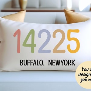 Zip Code Pillow, Housewarming Gift Pillow, Personalized Pillow Zip Code, Personalized Gift For New Home, Gift For New Homeowner