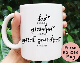 Dad, Grandpa, Great Grandpa, Pregnancy Announcement, Pregnancy Reveal, Great Grandpa Gift, New Baby, Baby Reveal Gift, Custom New Grandpa