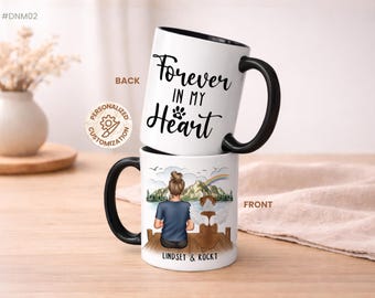 Un emotivo homenaje: Taza personalizada en memoria de tu perro, recuerdo de tu mascota fallecida, taza de recuerdo personalizada.