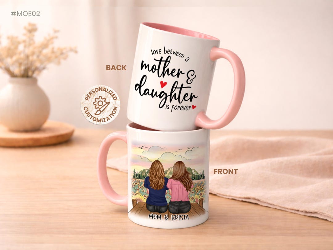 Mother’s Day Gift for Mom, Personalized Mother Daughter Mug, Custom ...