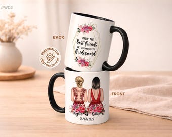 Personalized Bridesmaid Mug: Custom Wedding Party Gift