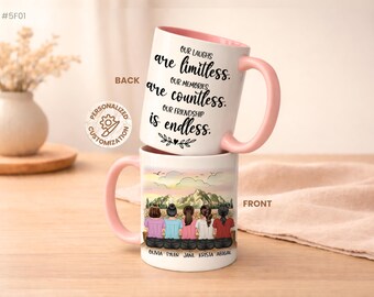 Tazza personalizzata 5 Friends: risate, ricordi, tazza dell'amicizia