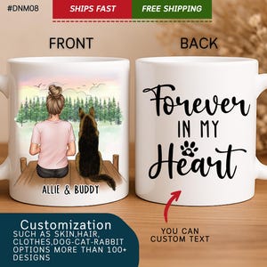 Personalized Dog Memorial Gift,Dog Dad,Dog Lover Gift,Custom Dog Mug,They Still Talk About You,Dog Mom Gift,Pet Memorial Gift Rain. (#DNM08)